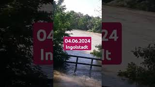 Update zur Hochwasserlage in IngolstadtDonau am 4 Juni 2024 um 0830 Uhr hochwasser ingolstadt [upl. by Esnohpla]