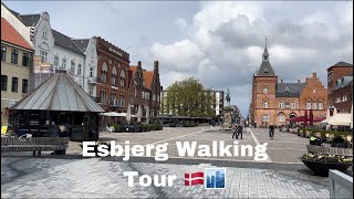 Esbjerg Denmark 4K 60fps Walking Tour 🇩🇰 🏙️ [upl. by Aihsatal]