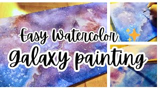 How to Paint a Stunning Watercolor Galaxy Easy StepbyStep for Beginners [upl. by Sileray]