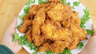 make KFC chicken at home  with 1 egg chicken tenders homemade super easy amp crispy [upl. by Atiuqes859]