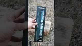 Cold Steel Drop Forged Survivalist quick unboxing GSM bushcraft scary sharp Survivalist knife [upl. by Annoik490]