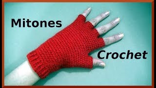 Como hacer guantes MITONES a crochet o ganchillo tutorial paso a paso Moda a Crochet [upl. by Nitsuj]