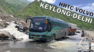 First HRTC Volvo from Lahaul Valley to Delhi  KeylongAtal TunnelDelhi  Himbus [upl. by Laup644]