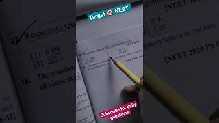 Respiration in plants class 11 NEET pyq series biology neet ncert neetpyq shorts [upl. by Ojahtnamas937]