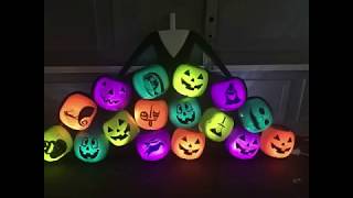 DIY Jack Nightmare Before Christmas cheap Halloween plastic pumpkins lighted arch [upl. by Nylave]