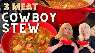 Cowboy Stew Recipe  3 Meat Stew  Shotgun Red Recipes [upl. by Lennod97]