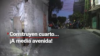 ¡Es INCREÍBLE  En la CDMX contruyen un cuarto ¡A media avenida [upl. by Ermine284]