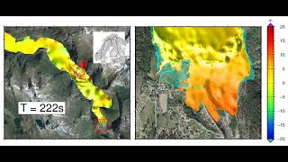 Animation of the Tafjord tsunami in 1934 [upl. by Sundberg]