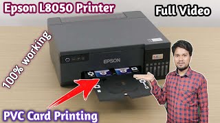 New Pvc Card Printer Machine  Epson L8050 Pvc Card Printing 100 working [upl. by Gipps]