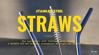 Stainless Steel Straws Sip Sustainably in Style  SaveItMom [upl. by Adella511]