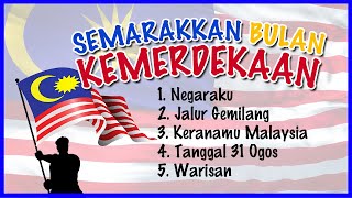 KOLEKSI LAGU BULAN KEMERDEKAAN LIRIK [upl. by Nahtan]