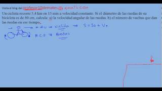 Ejercicio 06a Movimiento circular uniforme MCU problema resuelto parte 1 [upl. by Aniara648]