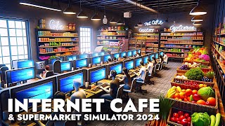 AKU BISA BUAT WARNET SKALIGUS INDOMARET DI SIMULATOR INI Internet Cafe amp Supermarket Simulator 2024 [upl. by Bolger]