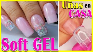 Uñas SOFT GEL Gel X con TIPS COMPLETOS ❤ Básico y Encapsulado 💜 Paso a Paso Uñas en CASA Fácil [upl. by Ettessil227]