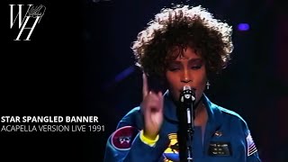 Whitney Houston quotStar Spangled Bannerquot ACAPELLA VERSION Live 1991 60fps [upl. by Haimerej345]