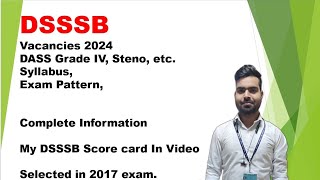 DSSSB Various Post Notification 2024 [upl. by Nosylla]