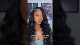 Glueless wig restyled😍gluelesswig hairstyle straighthair humanhair hdlace wigstyling curls [upl. by Rramal]