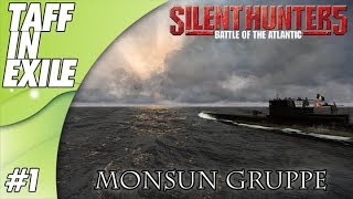 Silent Hunter 5  Battle of the Atlantic  Monsun Gruppe Fresh Start [upl. by Mallen]