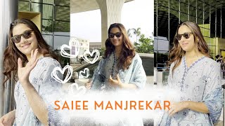 Saiee Manjrekar Spotted At Mumbai Airport  saieemmanjrekar spotted mumbaiairport bollywood [upl. by Dall900]