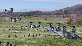 Massive US Marines V22 Invasion During Live Exercise [upl. by Ajuna]