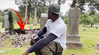 Did An Evil Spirit Try To Get My Attention In This Haunted Cemetery [upl. by Balling]