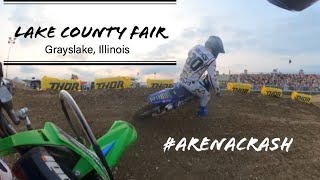 Lake County Fair arenacrash  Carter Biese  250 pro [upl. by Enalahs]