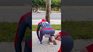 spiderman jokerman marvel joker cosplay spiderverse prank avenger automobile z900 [upl. by Adohr529]