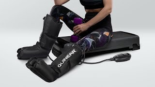 QUINEAR Air Compression Leg Recovery System Review Great for athletes and those with circulation is [upl. by Arabeila316]