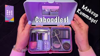 ASMR Caboodle Rummage No talking Makeup organization amp rummagingplastic case clicking amp lids [upl. by Etnovert]