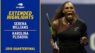 Serena Williams vs Karolina Pliskova Extended Highlights  2018 US Open Quarterfinal [upl. by Silverts456]