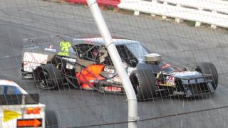 Bowman Gray Modified 53114 Jason Myers and Danny Bohn tangle [upl. by Naamann]