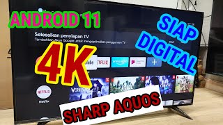 SHARP 50 INCH 4TC50DK1I ANDROID 11 SEBAGUS APAreview [upl. by Suhail953]