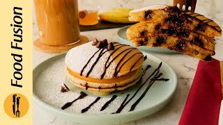 Stuffed Chocolate Pancakes Recipe by Food Fusion [upl. by Aelgna]