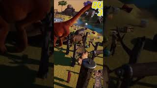 Wild Animals VS Dinosaurs Animals Race in Planet Zoo included TRex Brachiosaurus Cheetah Part 3 [upl. by Magdau231]