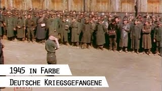 Deutsche Kriegsgefangene 1945 in Farbe [upl. by Nortna]