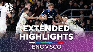 EXTENDED HIGHLIGHTS  Scotland Claim a Third Successive Calcutta Cup  England v Scotland [upl. by Cummins]