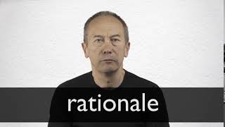 How to pronounce RATIONALE in British English [upl. by Shue]