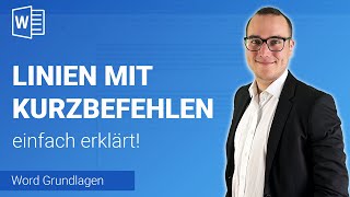 TRENNLINIEN mit KURZBEFEHLEN einfügen einfach erklärt  Lerne Microsoft Word ✅ [upl. by Sissel]