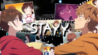 Justin Bieber  Stay Anime Typography Edit  Mizuhara X Kazuya  Rent a Girlfriend  Alight Motion [upl. by Nairim]