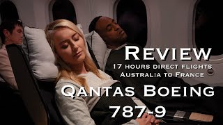 Review Qantas Boeing 7879  Direct Flight 17 hours Australia to France  New Route  Perth to Paris [upl. by Letram662]