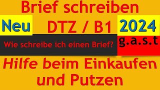 DTZ B1  Brief schreiben  einem Nachbarn beim Einkaufen und Putzen helfen [upl. by Omsare]