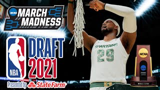 NBA 2K22 PS5 MyCAREER  2021 NCAA Championship  2021 NBA DRAFT [upl. by Ahto]