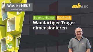 Wandartiger Träger dimensionieren Gebäude B Tragfähigkeitsnachweis mit BauStatik mbinar 24S41 [upl. by Sanborn]