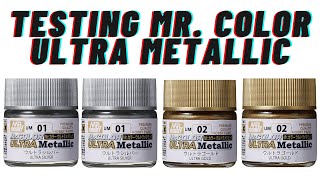 Testing Mr Colors All New Ultra Metallic Paints  Silver amp Gold [upl. by Janaya]