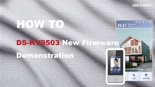 DSKV9503 New Firmware Demonstration [upl. by Kuth]