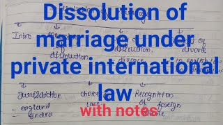 Dissolution of marriage under private international law [upl. by Eivi834]