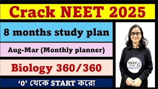 Target NEET  Monthly schedule  Biology planner for you  Bengali Bangla video [upl. by Mita]