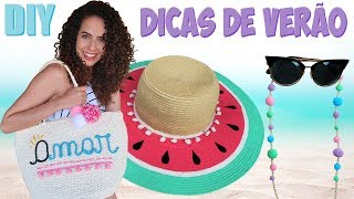 DIY ACESSÓRIOS DE VERÃO  DICA PRA CABELO CACHEADO Paula Stephânia [upl. by Eidissac]