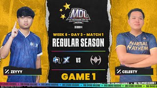 MDL PH S4  W6D3  MM VS RSGX  GAME 1 [upl. by Htebazle]