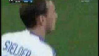 Wesley Sneijder goal Real Madrid  Osasuna [upl. by Eelinej803]